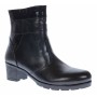 Marimea 36 Ghete dama din piele naturala cu fermoar, imblanite, Negru LMVS54N